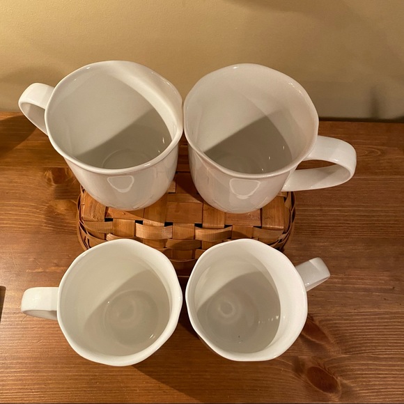 Set Of 4 Thomson Pottery Mugs Petal Cream - Picture 2 of 5